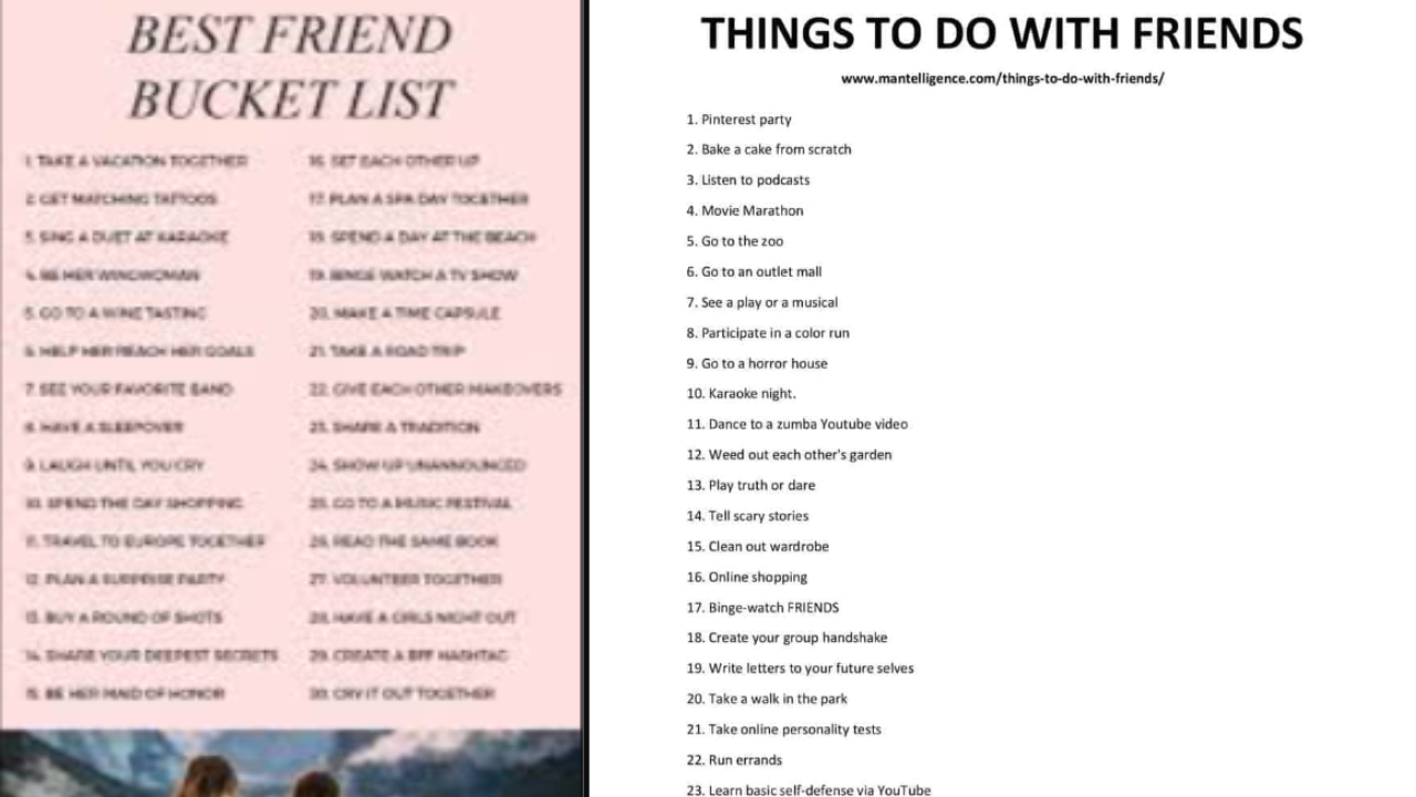 Things to Do With Friends